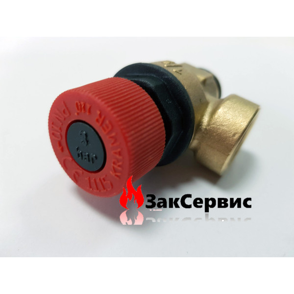 Запобіжний клапан (латунь) на газовий котел Immergas Nike Star, Eolo Star, Nike Mini 1.016135 Запобіжний клапан (латунь) на газовий котел Immergas Nike Star, Eolo Star, Nike Mini 1.016135